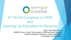 UNESCO 2nd World OER Congress 2017 in Ljubljana